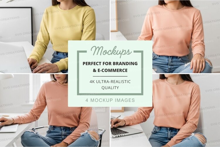 Women using laptop mockup casual workspace minimalist example image 1