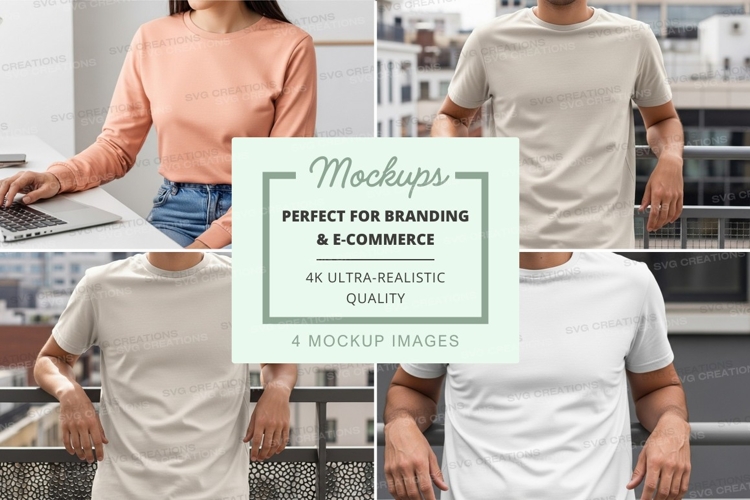 White Tshirt Mockup Image 5