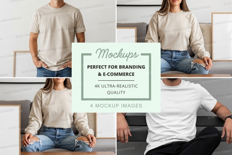 White Tshirt Mockup Image 4