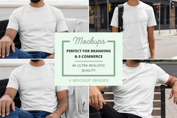 White Tshirt Mockup Image 3