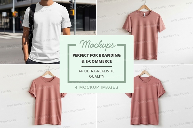 White Tshirt Mockup Image 6