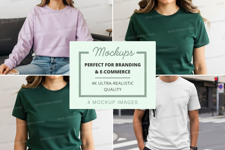 Woman t-shirt mockup casual urban lifestyle display