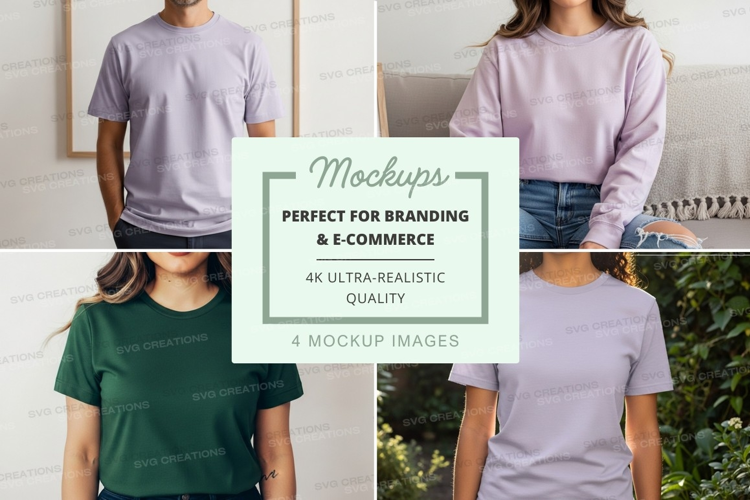 Woman t-shirt mockup casual lifestyle indoor natural light