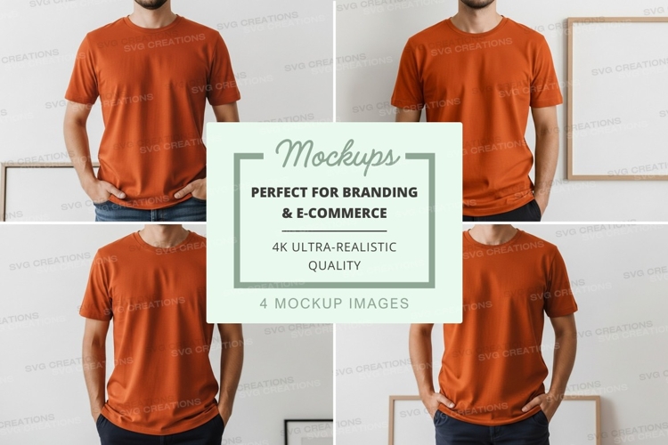 White Tshirt Mockup Image 16