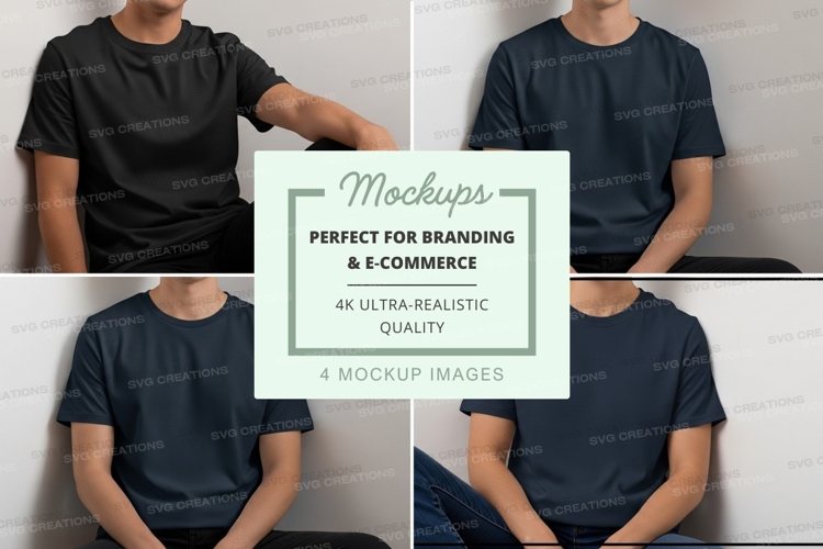 Black Tshirt Mockup Image 9