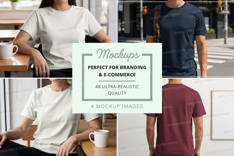 T-shirt mockup casual lifestyle indoor urban minimalist