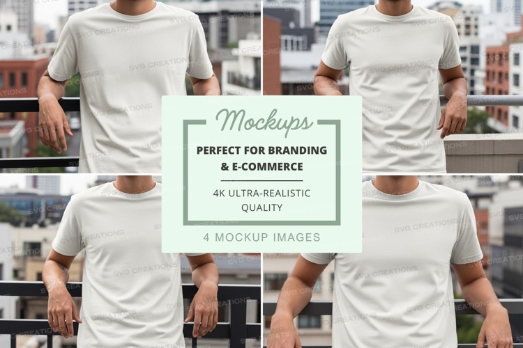 White Tshirt Mockup Image 22