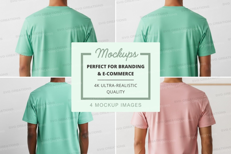 Blank t-shirt mockup front back minimalist design