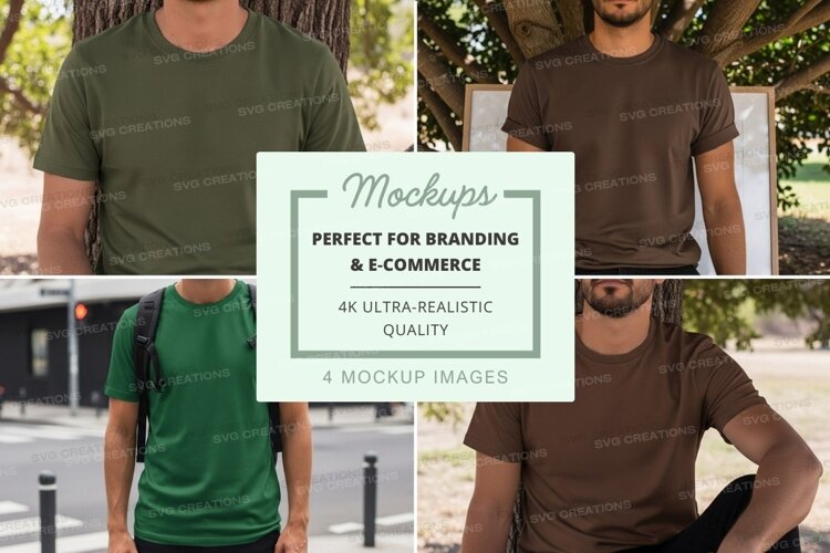 Male models casual outfits mockup outdoor park example image 1