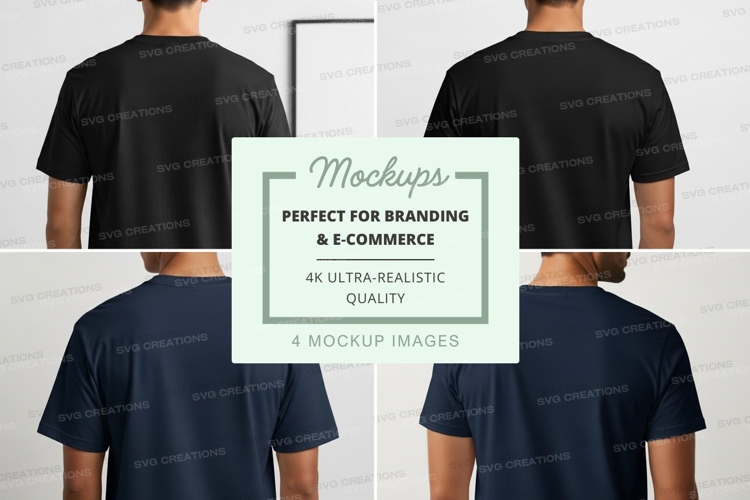 Black Tshirt Mockup Image 3