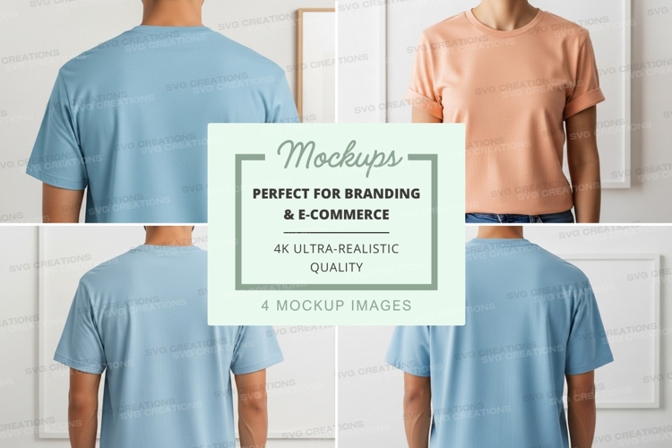 Blank t-shirt mockup on white background minimal design