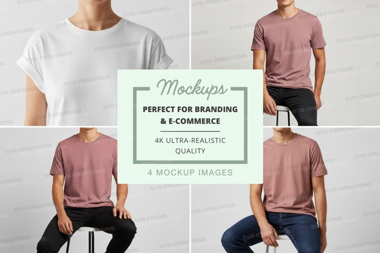 White Tshirt Mockup Image 16