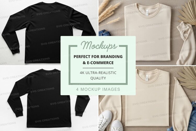 Minimalist sweater mockup on neutral background example image 1