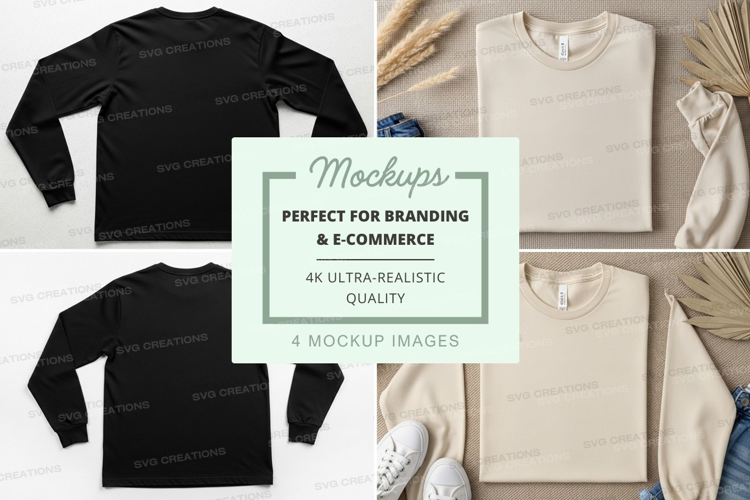 Minimalist sweater mockup on neutral background