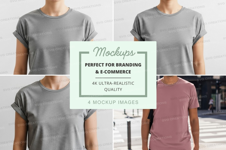 Blank t-shirt mockup on mannequin minimalist display
