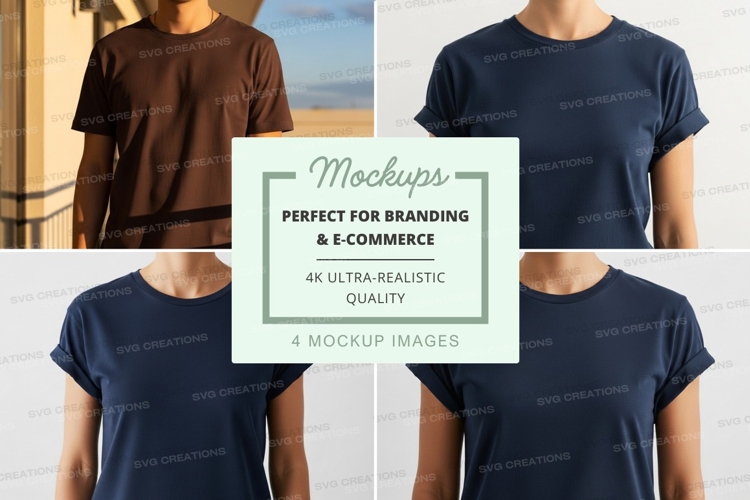 Black Tshirt Mockup Image 24