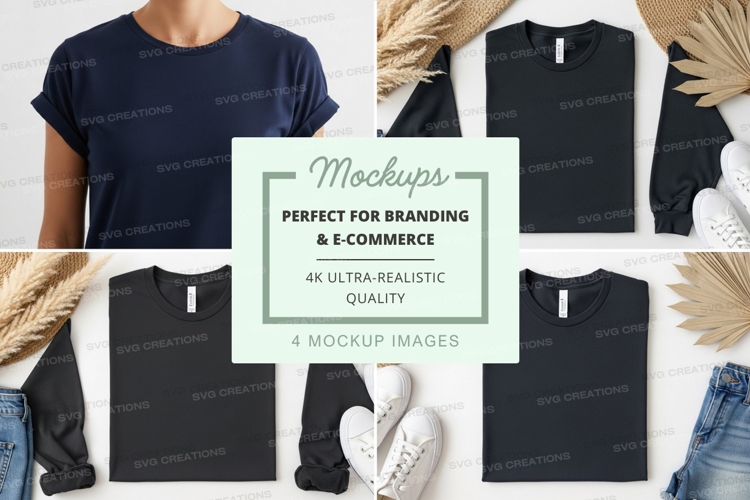 Black Tshirt Mockup Image 23