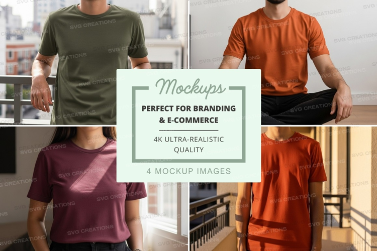 T-shirt mockup on mannequin indoor lifestyle display