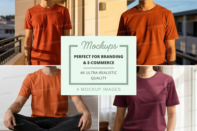 Woman t-shirt mockup casual outdoor lifestyle minimalist