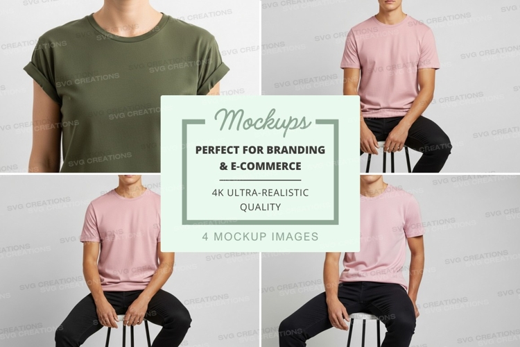 White Tshirt Mockup Image 23