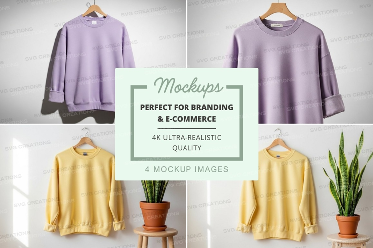 Women's long sleeve tops mockup minimalist indoor display