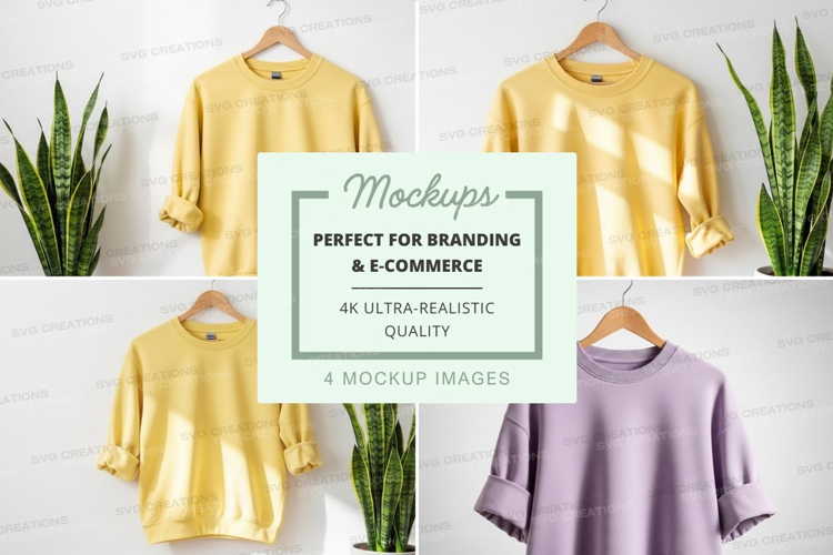 Women's long sleeve tops mockup minimalist display