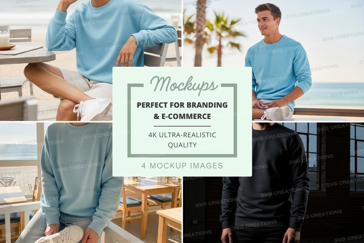 Casual men posing mockup outdoor balcony lifestyle