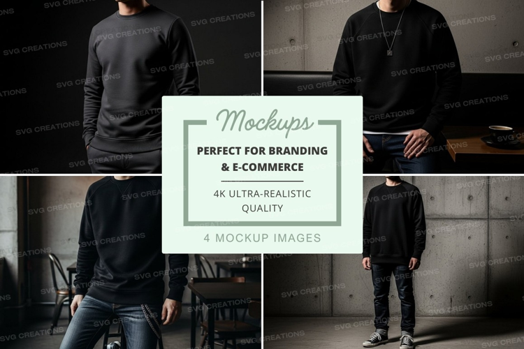 Black hoodie mockup mannequin studio display minimalist