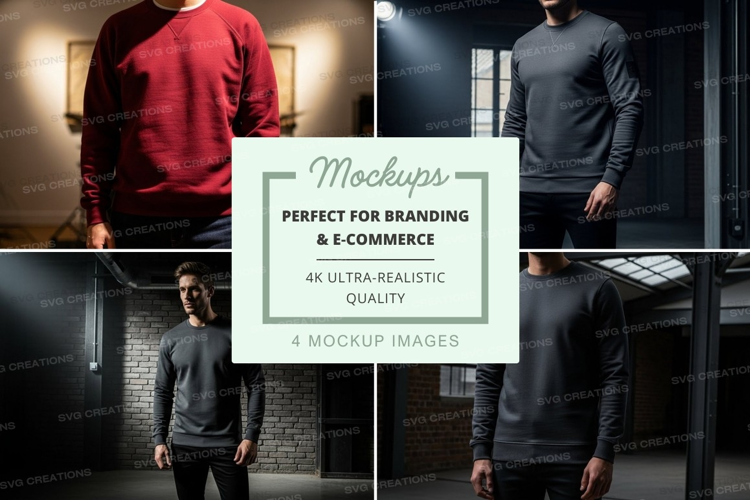 Man wearing hoodie mockup dark urban studio lighting