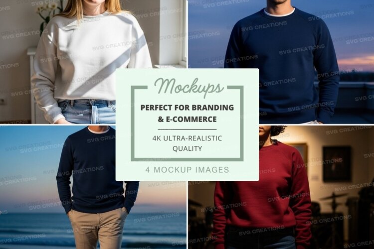 Woman sweater mockup casual lifestyle neutral colors example image 1