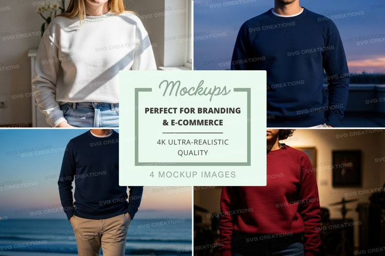 Woman sweater mockup casual lifestyle neutral colors
