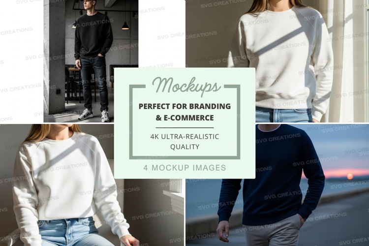 Minimalist sweater mockup on mannequin display