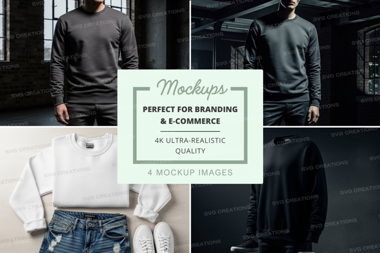 Minimalist clothing mockup on mannequin dark studio