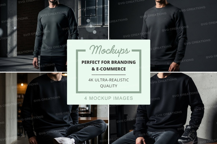 Black sweatshirt mockup mannequin urban studio displaymockup