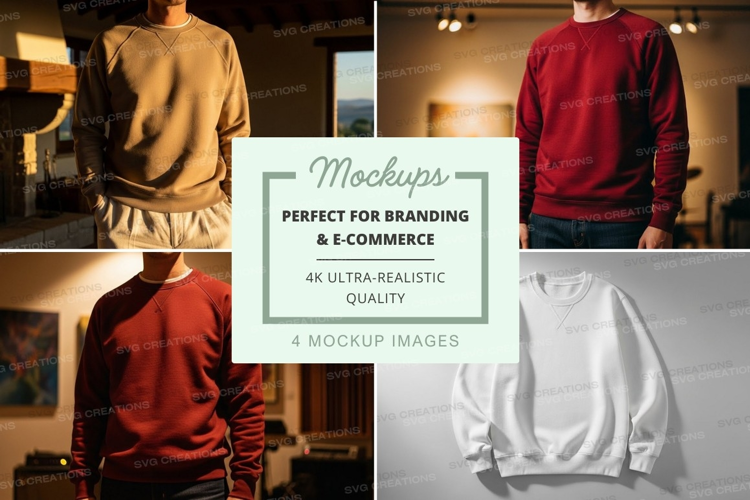 Sweater mockup display on mannequin and flat lay