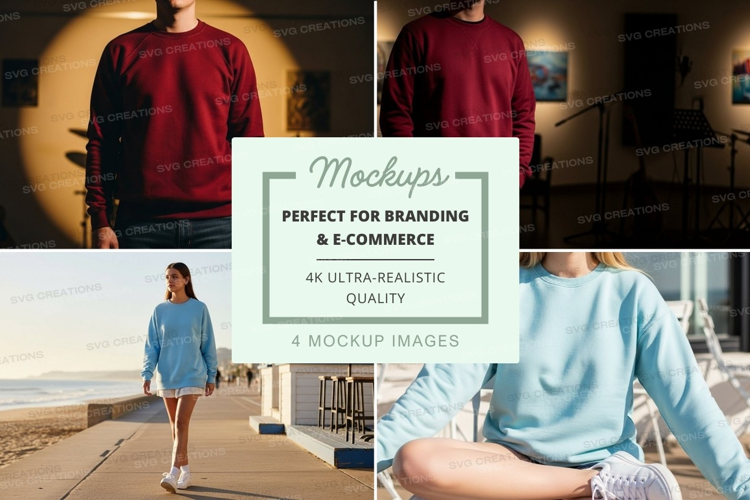 Woman casual mockup sweater lifestyle urban outdoor