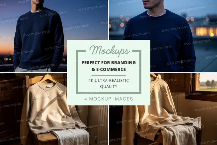 Mannequin clothing mockup display urban sunset backdrop