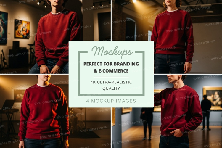 Mannequin mockup red sweater studio display creative