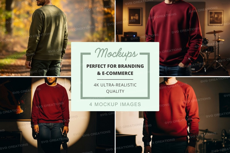 Red hoodie mockup on mannequin studio display