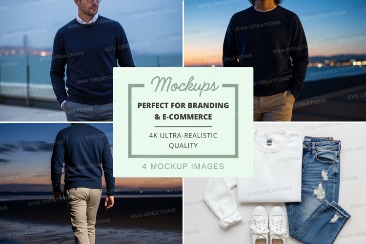 Man casual outfit mockup sunset urban lifestyle example image 1