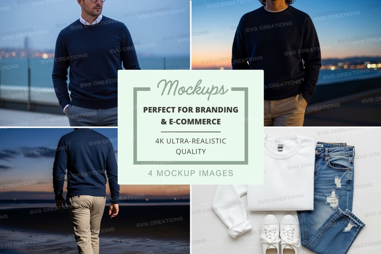 Man casual outfit mockup sunset urban lifestyle