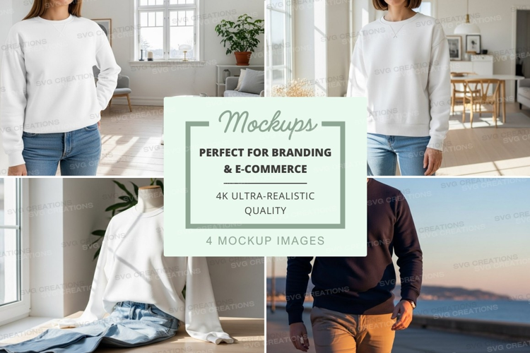 Clothing mockup mannequin indoor lifestyle display white swe