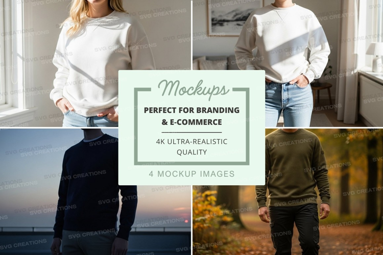 Clothing mockup display on mannequin and model in studio