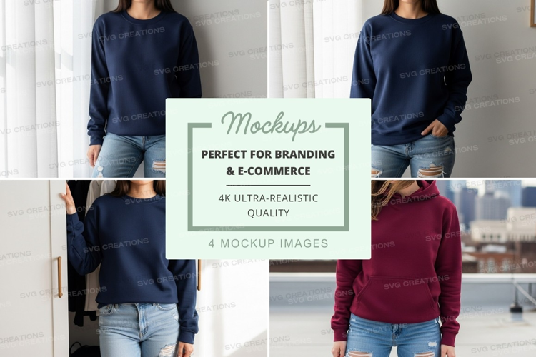 Family mockup casual clothing indoor lifestyle portrait