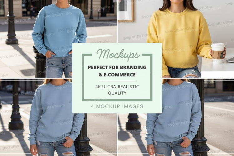 Casual clothing mockup reflection urban outdoor setting