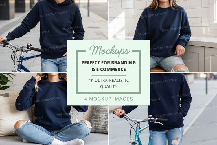 Women with bicycles mockup casual urban lifestyle