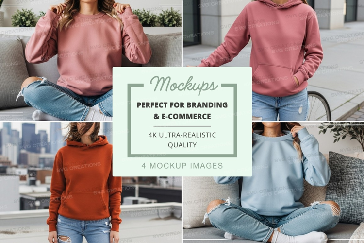 Friends jumping joyfully urban lifestyle mockup