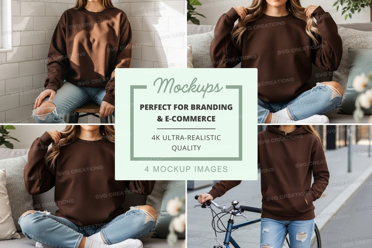Woman casual mockup sitting jeans urban lifestyle