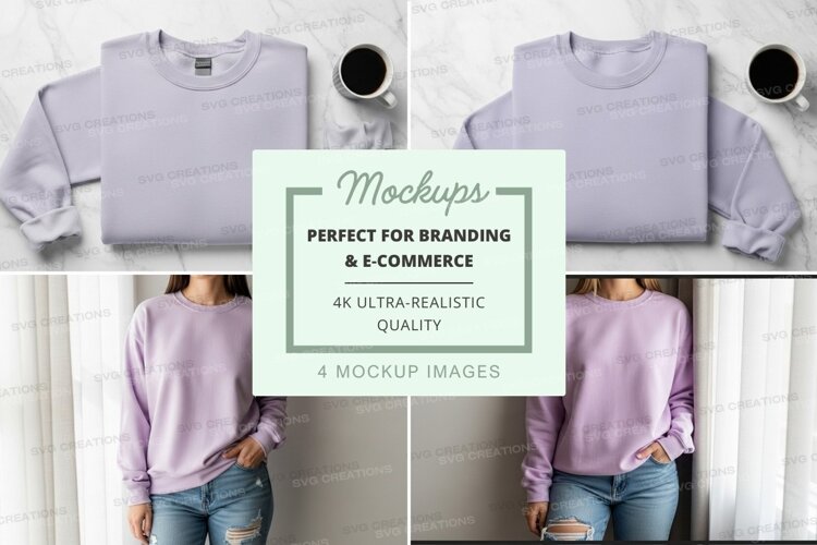 Women's oversized sweatshirt mockup on hanger minimalist example image 1