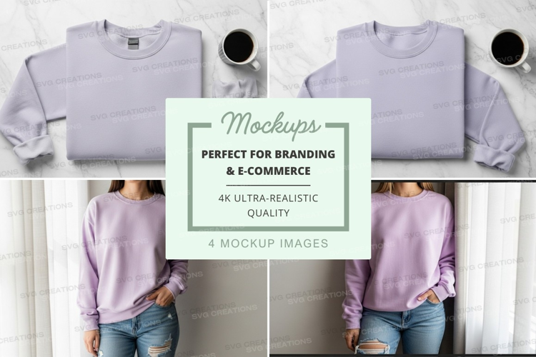 Women's oversized sweatshirt mockup on hanger minimalist